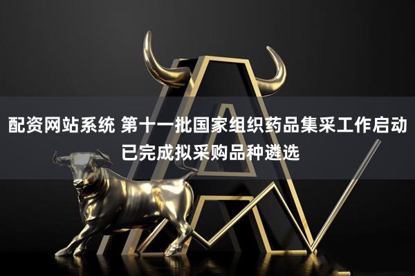 配资网站系统 第十一批国家组织药品集采工作启动 已完成拟采购品种遴选